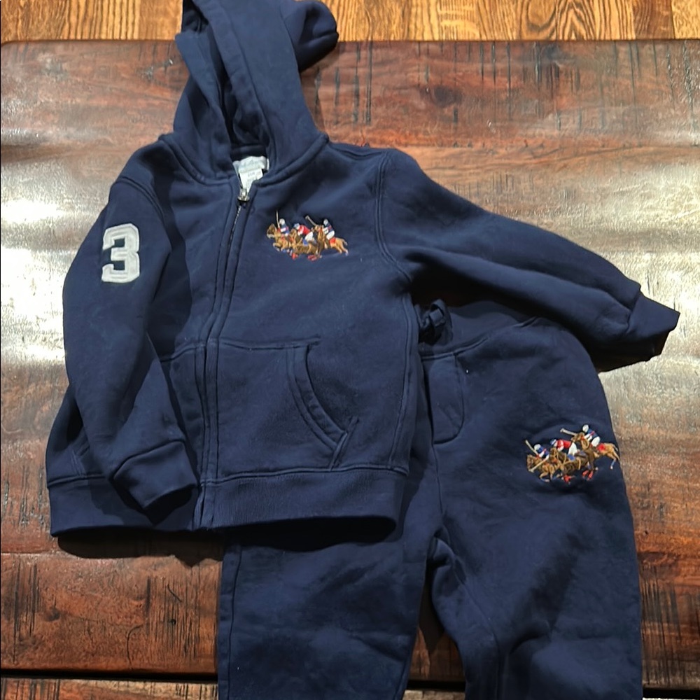 Ralph Lauren Navy Blue Hoodie and Sweatpants Set